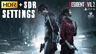 Resident Evil 2 - HDR & SDR Settings PS5 / Xbox - Weird Black Levels