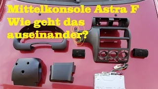 Mittelkonsole Opel Astra F   How to dismantle  central console