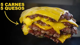 Quíntuple Hamburguesa con Queso Ultra Smash | JohnJohnBurger