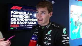 George Russell Post RACE interview São Paulo Brazilian Grand Prix #f1 #georgerussell