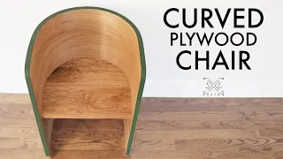 CURVED Plywood Chair Using BENDABLE PLYWOOD and Veneer