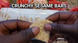 HOW TO MAKE CRUNCHY SESAME BARS RECIPE / SESAME SEED CANDY