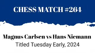 Stuggle for Victory! Magnus Carlsen vs Hans Niemann • Titled Tuesday Early, 2024