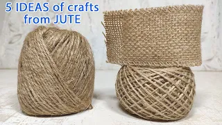 5 IDEAS of crafts from JUTE and improvised materials. DIY