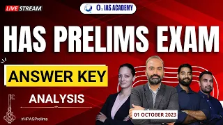 HAS Prelims 2023 Answer Key & Paper Analysis | HPAS 2023 Answer Key Discussion