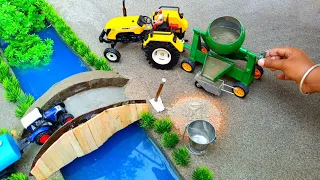 Top diy tractor making mini Concrete bridge #17 | diy tractor | water pump | @KeepVilla|DongAnh mini