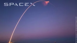 Запись момента старта и посадки РН SpaceX Falcon 9 (04/03/2016)
