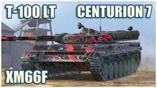 T-100 LT, XM66F & Centurion Mk. 7/1 • WoT Blitz Gameplay