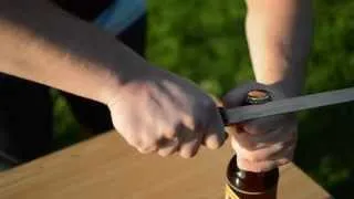 How to open a beer with knife