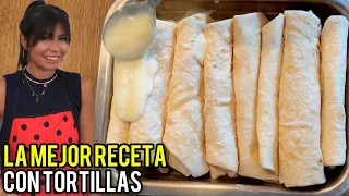 🇫🇷CREPES DE POLLO Y BECHAMEL con tortillas de harina