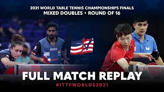 FULL MATCH | GNANASEKARAN S. / BATRA M. vs JHA Kanak / WANG Manyu | XD R16 | #ITTFWorlds2021