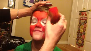 Spiderman face paint design