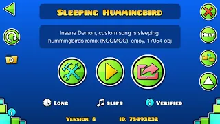 Geometry Dash | Sleeping Hummingbird VERIFIED!!