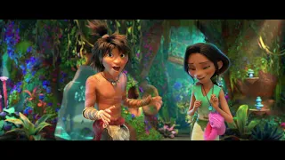 Guy, Belt, and Eep Meet Dawn and Sash: The Croods 2 (DreamWorks Animation | Official Film Clip)