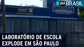 Laboratório de escola explode em São Paulo | SBT Brasil (08/02/22)