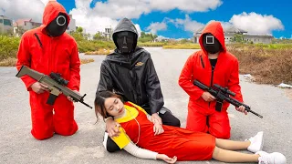 Funny Nerf Gun Battle: Rescue Doll from the enemy | Comedy Free Fire vs Squid Game - LD Rampage