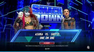 02) SMACKDOWN WWE 2K24 UNIVERSE - Asuka vs Shotzi (One On One)