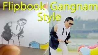 Flipbook Gangnam Style -vs- Psy Gangnam Style.  AMAZING!