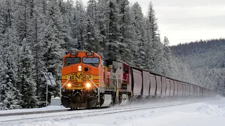 Winter Trains ll  BNSF's Montana Hi-Line Subdivision  Belton to Bison