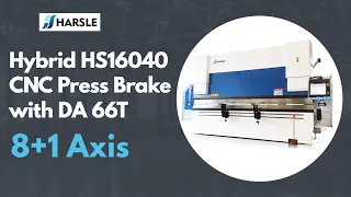 Hybrid HS16040 CNC Press Brake with DA 66T with 8+1 Axis, HARSLE Genius bending machine