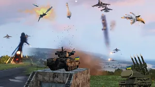 Ukraine Long Range Anti Air Missile Destroys 550 Russian Sukhoi Su 57 Fighter Jets - ARMA 3 MILSIM