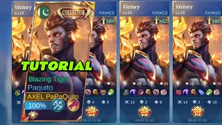 HOW TO PLAY PAQUITO LIKE A PRO | LEARN AND PUSH RANK WITH PAQUITO EASILY | MLBB