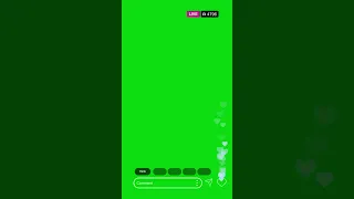 Instagram live screen free green screen video, insta live window with view count and like animation