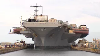 USS George Washington (CVN 73) Arrives at Newport News Shipbuilding