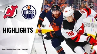 NHL Highlights | Devils @ Oilers 11/08/19