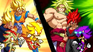 Goku, Sonic, Vegeta & Shadow VS Broly, Evil Goku & Scourge