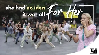 Dancer Shocks Girlfriend with Crazy Flash Mob Proposal - all their friends join in!