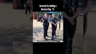 Woman Arrested For Holding A Russian Flag 🇷🇺 #shorts #youtube