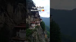 Tiger's Nest Monastery at Paro in Bhutan 🇧🇹 #tigersnest #monastery #paro #bhutan #bhutantravel #yt