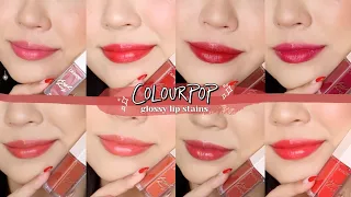 COLOURPOP GLOSSY LIP STAINS 💋 review + swatches!