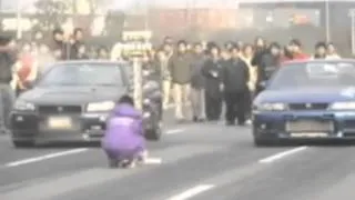 Illegal Japanese street drag racing