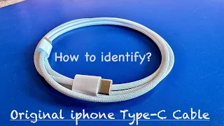 Apple iPhone Type-c usb-C cable new || original vs fake identify?