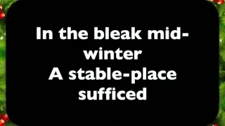 In the bleak midwinter (organ accompaniment with text captions)