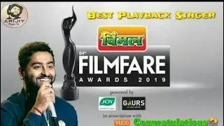 2019-----Arijit Singh | 64th Vimal Filmfare Award | Best Male Playback Singer