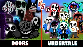 DOORS vs. Undertale Gang (AU) | Minecraft (WHAATTT!)