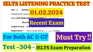 IELTS LISTENING PRACTICE TEST 2024 WITH ANSWERS | ACTUAL TEST - 304