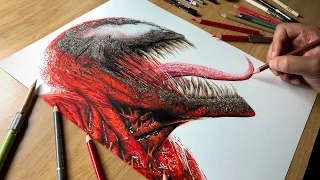 Drawing Carnage - Venom: Let There Be Carnage - Time-lapse | Artology