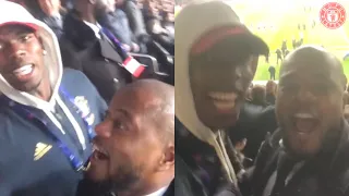 POGBA & EVRA CELEBRATING WIN OVER PSG IN STADIUM! | PSG 1-3 MAN UTD (AGG 3-3)