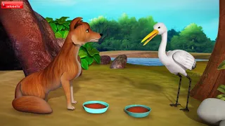 The Fox and the Crane Telugu Moral Stories for Children | Infobells
