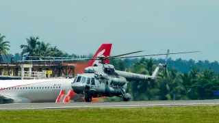 Indian Air Force Mi-17 Helicopter Takeoff from Calicut Int'l Airport [FULL HD]