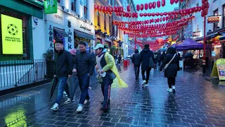 London City Tour 2024 | 4K HDR Virtual Walking Tour around the Chinatown | London Spring Walk 2024