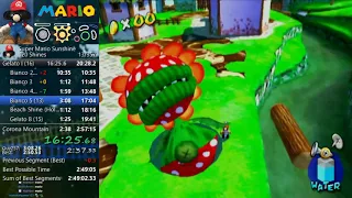 Super Mario Sunshine 120 Shines (100%) Speedrun in 2:57:50