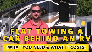 Flat Towing a Car Behind an RV (What You Need & What it Costs)