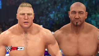 WWE 2K23 - Brock Lesnar Vs Batista FULL GAMEPLAY (PS5)