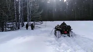 Квадроцикл Сокол по снегу.