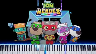 Talking Tom Heroes Theme - Easy Piano Tutorial